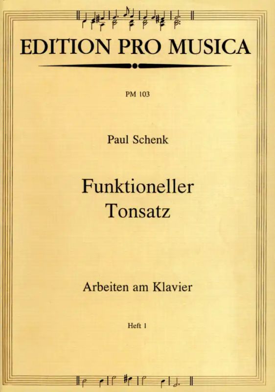 Paul Schenk - Funktioneller Tonsatz 1