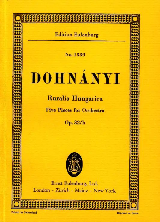 Ernst von Dohnányi - Ruralia Hungarica op. 32b