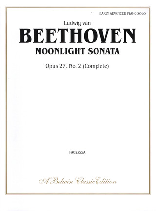 Ludwig van Beethoven: Sonate 14 Cis-Moll Op 27/2 (Mondscheinsonate)