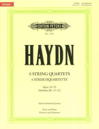 Joseph Haydn - 6 Streichquartette op. 54 / 55 Hob. III: 57-62