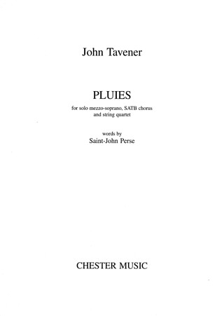 John Tavener: John Tavener: Pluies (Full Score)
