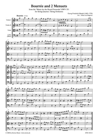 George Frideric Handel: Bourrée and 2 Menuets