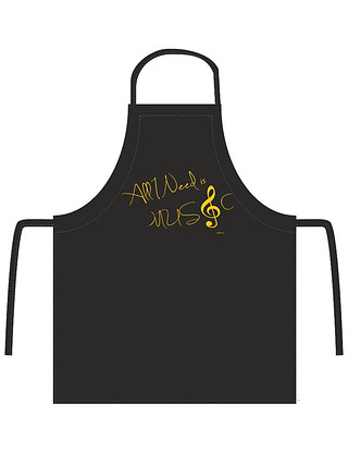 Apron ''All I need is music''
