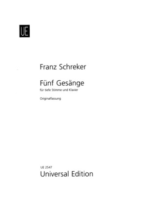 Franz Schreker - Fünf Gesänge