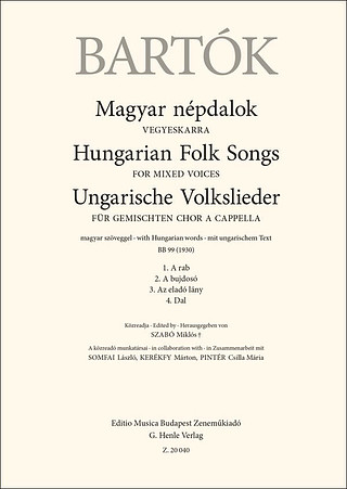 Béla Bartók: Hungarian Folk Songs for mixed voices