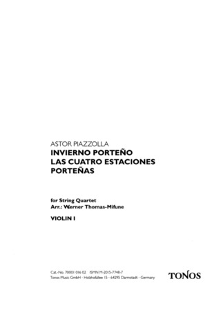 Astor Piazzolla - Invierno Porteño – Winter