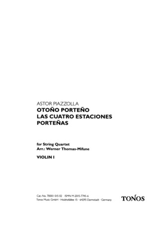 Astor Piazzolla - Otoño Porteño – Herbst