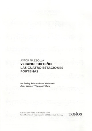 Astor Piazzolla - Verano Porteño