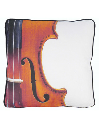 Cushion cover with piping design: violin