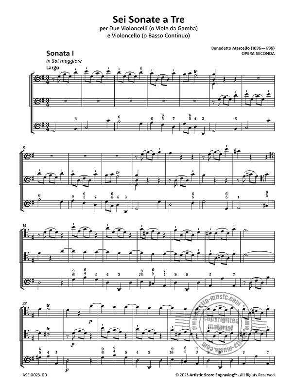 Benedetto Marcello - Six Sonatas
