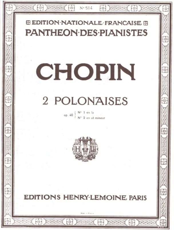 Frédéric Chopin - Polonaises Op.40 - n°1 et 2