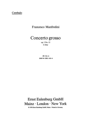 Francesco Manfredini - Concerto grosso  C-Dur op. 3/12 (1718)
