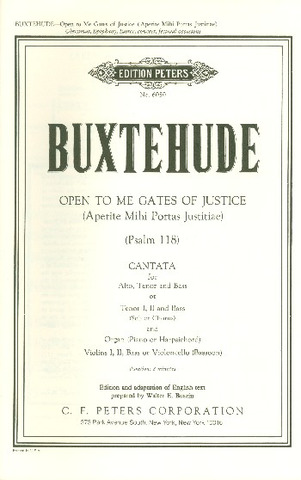 Dieterich Buxtehude - Aperite mihi portas iustitiae [Open to Me Gates of Justice] F-Dur