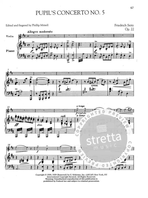 Friedrich Seitz Complete Pupil S Concertos Nos.1-5 Vln