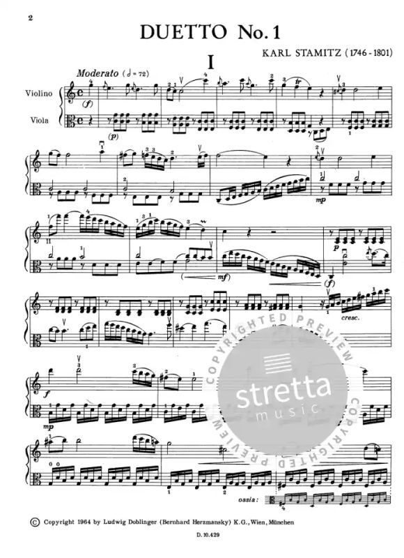 Carl Stamitz - Duetto Nr. 1 C-Dur op. 10 (1)