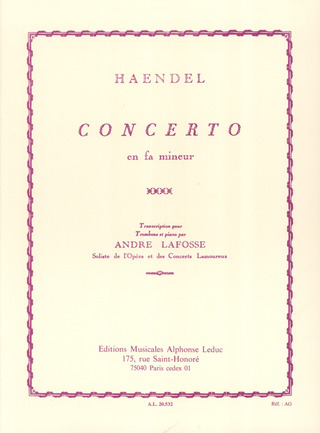 Georg Friedrich Haendel - Concerto In F Minor