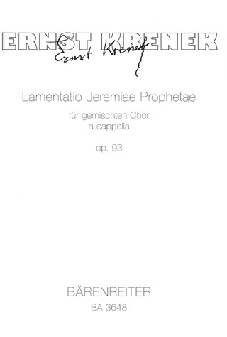 Ernst Krenek - Lamentatio Jeremiae Prophetae op. 93 (1941)