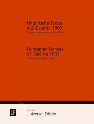 Anonymus - Ungarische Tänze aus Galánta 1803