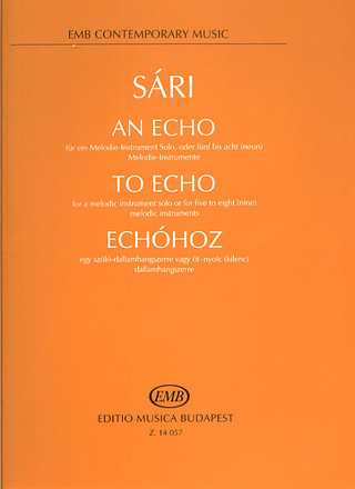 József Sári - An Echo für eine Melodie-Instrument Solo, oder f