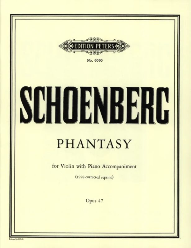 Arnold Schönberg - Fantasie für Violine und Klavier op. 47