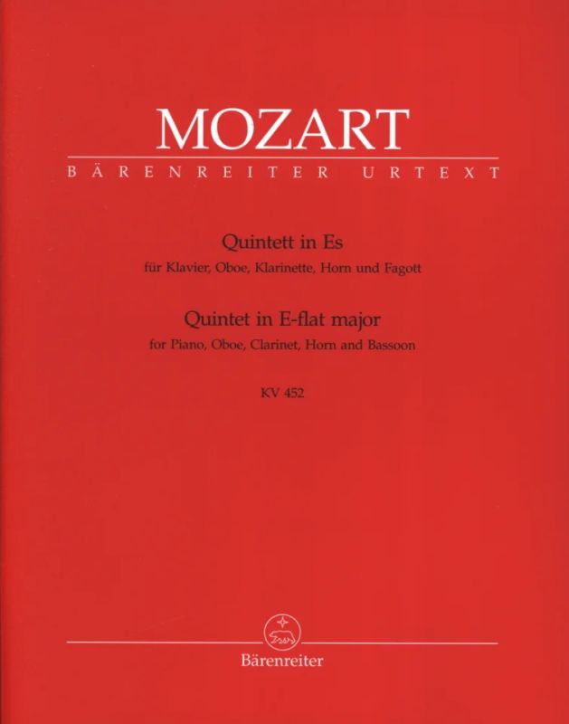 Wolfgang Amadeus Mozart - Quintett für Klavier, Oboe, Klarinette, Horn und Fagott Es-Dur KV 452