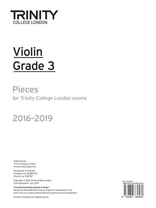 Violin Exam Pieces - Grade 3