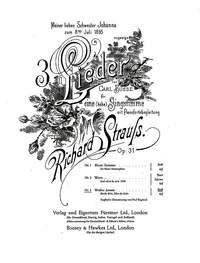 Richard Strauss - Drei Lieder nach Gedichten von Carl Busse cis-Moll op. 31/3 (1895)