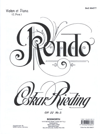 Oskar Rieding - Rondo G Op.22/3