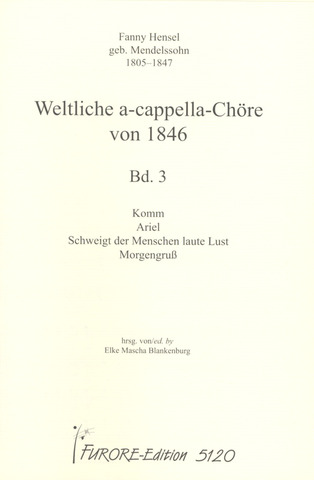 F. Hensel - Weltliche A Cappella Choere 3