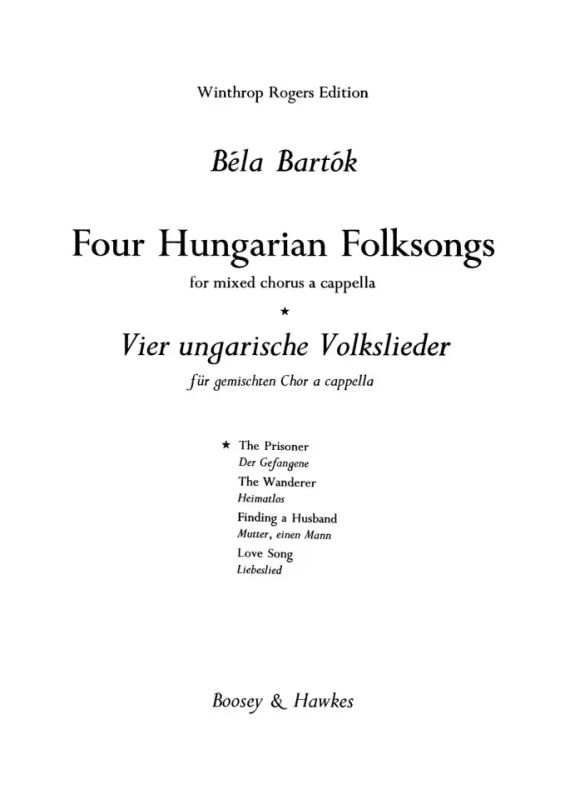 Béla Bartók - Der Gefangene
