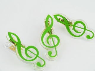 Clip G-clef green