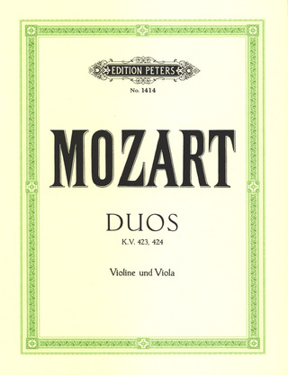 Wolfgang Amadeus Mozart - 2 Duos (vermutlich Salzburg, 1783)