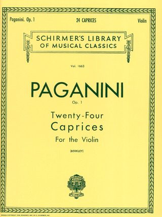 Niccolò Paganini - 24 Caprices, Op. 1