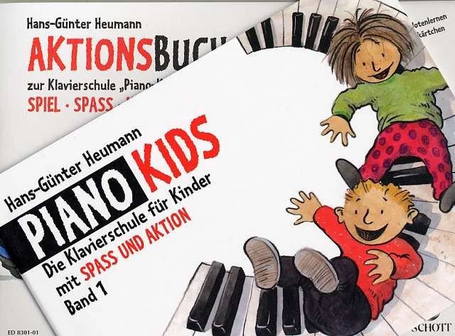Anfänger s Klavier Noten : Piano Kids 1 Schule Aktionsbuch 1 Heumann leicht 