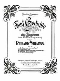 Richard Strauss: Fünf Gedichte von Friedrich Rückert A-Dur op. 46/2 (1899)