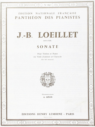 Jean-Baptiste Loeillet - Sonate en sol min.