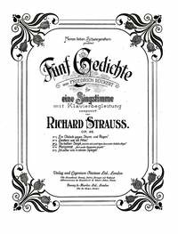 Richard Strauss - Fünf Gedichte von Friedrich Rückert G-Dur op. 46/3 (1899)