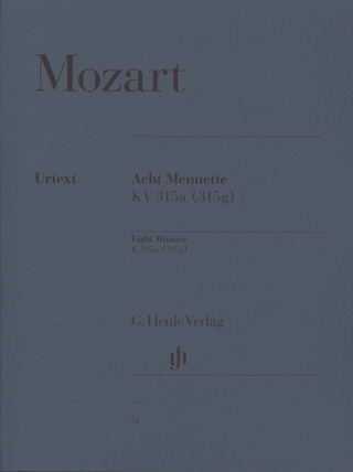 Wolfgang Amadeus Mozart: Eight Minuets K. 315a (315g)