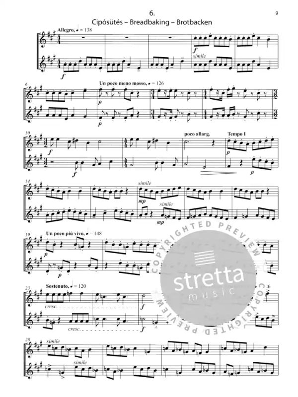 Béla Bartók - Duette für Sopranblockflöten