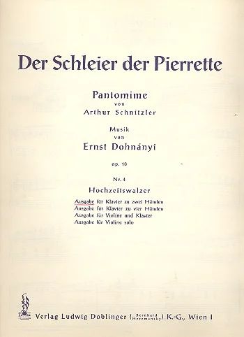 Ernst von Dohnányi - Hochzeitswalzer op. 18/4a