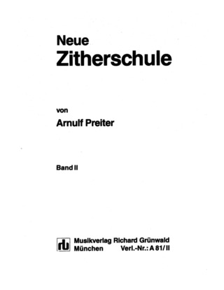 Preiter, Arnulf - Neue Zitherschule 2