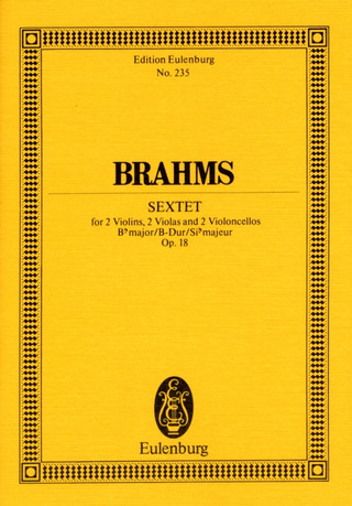 Johannes Brahms - Streichsextett  B-Dur op. 18