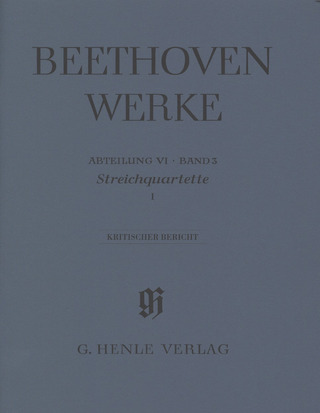 Ludwig van Beethoven: Quatuors à cordes I