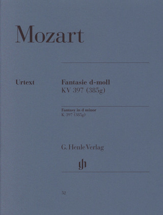 Wolfgang Amadeus Mozart: Fantasy d minor K. 397 (385g)