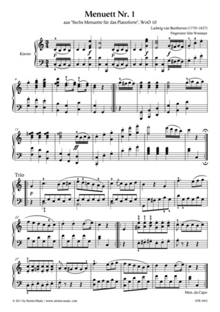 Ludwig van Beethoven: Menuett Nr. 1