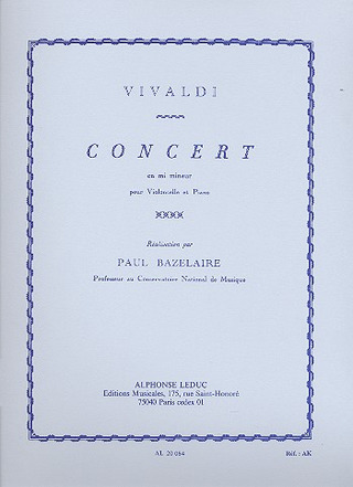 Antonio Vivaldi - Concert En Mi Mineur