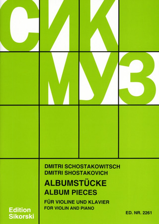 Dmitri Chostakovitch - Album Pieces for violin and piano