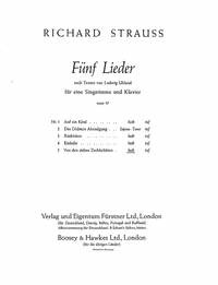 Richard Strauss - Fünf Lieder nach Gedichten von Ludwig Uhland e-Moll op. 47/5 (1900)