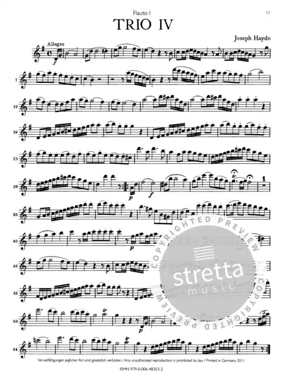 Joseph Haydn - Die Londoner Trios für zwei Flöten und Violoncello Hob. IV: 1-4