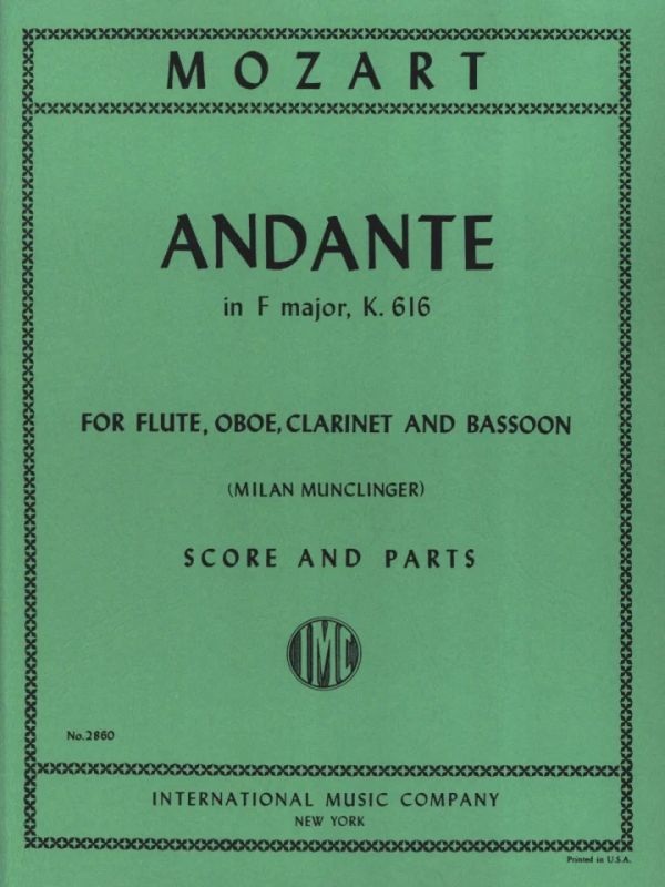 Wolfgang Amadeus Mozart - Andante F-Dur KV 616